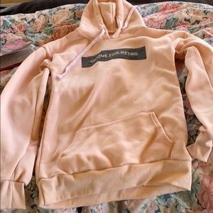 A pink hoodie